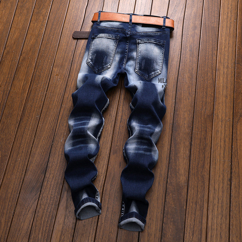 Мужские джинсы Jean Homme Pantalon рваные узкие джинсовые брюки Bik 