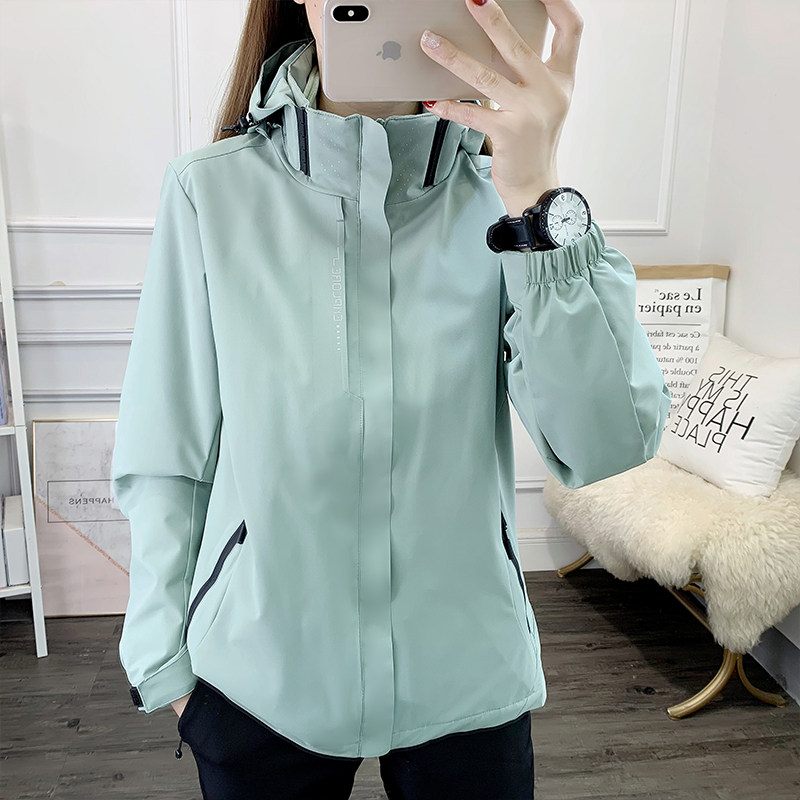 Hidden walker's submachine clothing men's three-in-one detachable windproof and waterproof plus suede thickening tooling anti-cold spring and autumn jacket woman