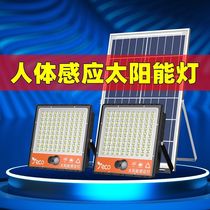 Human body induction solar lamp outdoor indoor floodlight rural garden lamp one-on-one automatic light-up in the dark simple and simple