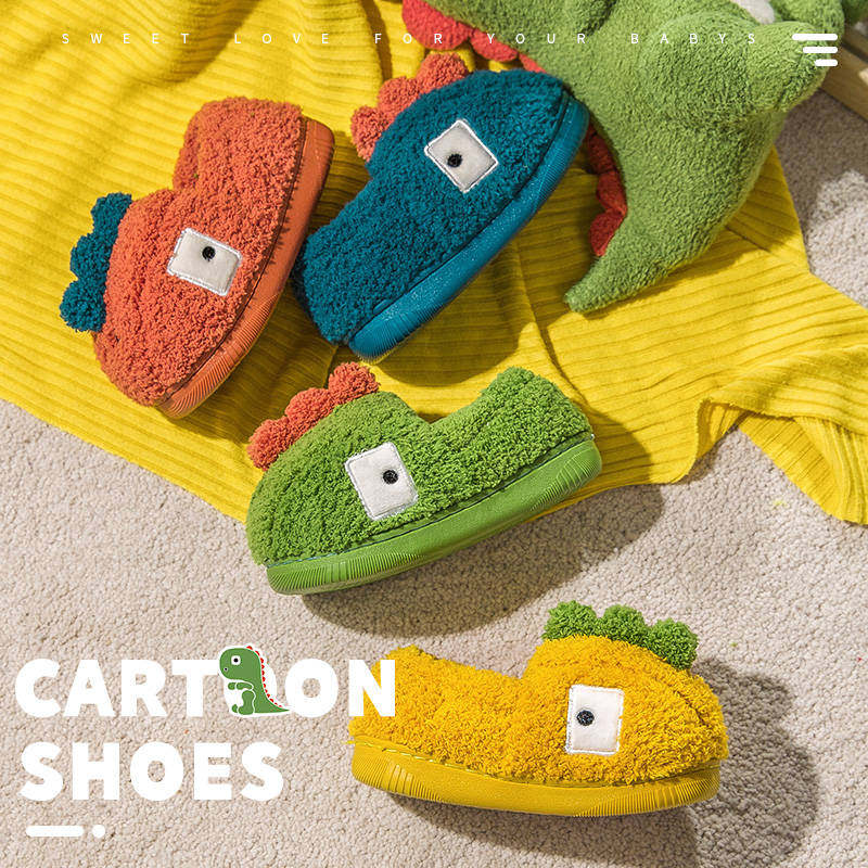 Children's cotton slippers bag heel winter 1-3 years 2 warm and suede boys indoor girl child 2 baby cotton shoes male