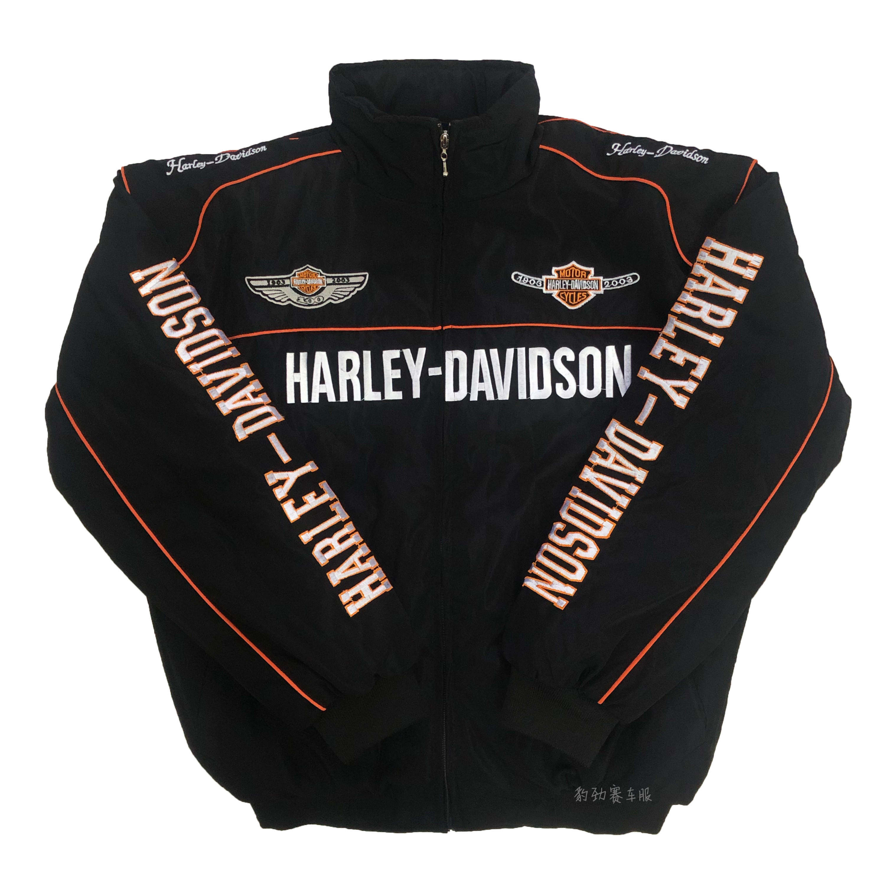 Full embroidery F1 race car clothes for casual autumn and winter clothing cotton clothes jacket retro college wind fleet locomotive clothes