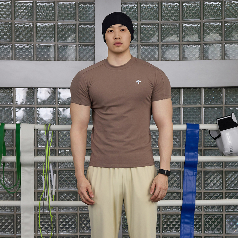 Basic Unit Basic Unit Skin-Friendly Breathable High-Elastic Tight-Fitting Sports T-Shirt Running Training Fitness Clothing for Men Basic Unit Basic Unit Skin-Friendly Breathable High-Elastic Tight-Fitting Sports T-Shirt Running Training Fitness Clothing for Men