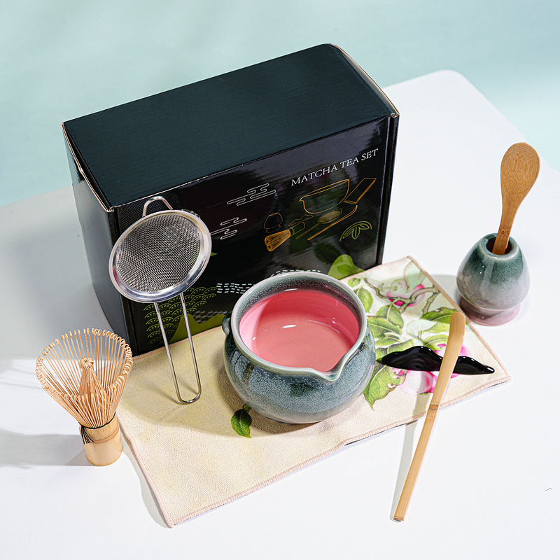 Japanese Matcha Tool Set Ceramic Frog Matcha Bowl Tea Whisk Matcha Accessories Matcha Set Gift Box