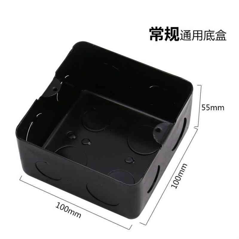 Play in the bottom box Dark box Junction Box Junction Box Metal Regular Universal Bottom Box 100x100x55 Ground Insert Box Bottom Box-Taobao