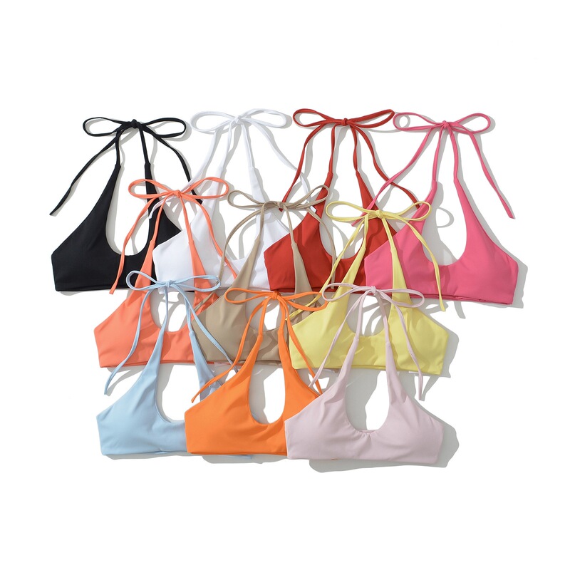Nem7 2026 【Colorful Candy】Slim-Fit, Versatile, Multi-Colored Halter Neck Tank Top with Removable Chest Pads for Outerwear