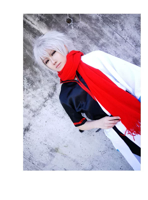 Gintama cos Sakata Gintoki Gin-san trang phục COSPLAY anime quần áo điểm tóc giả Toyako dao