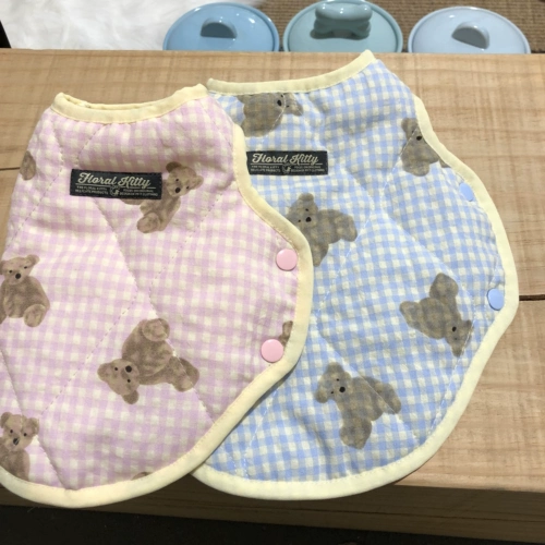 Милый стеганый летний брендовый жилет, с медвежатами