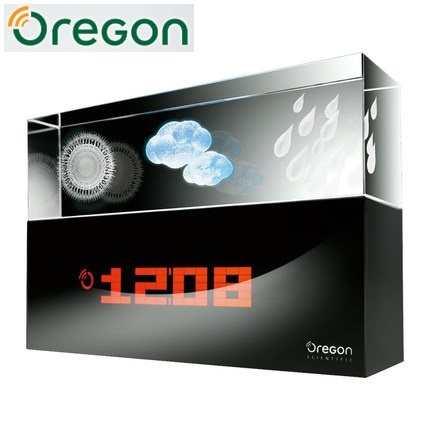 OREGON Ossia Crystal Symphony Weather Forecaster BA900 High-end Clock Digital Display Indoor Thermometer