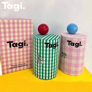 Tagi. Smart Signal Rotating Desktop Storage Box Niche Retro Large Capacity Jewelry Box Round Cosmetic Bag