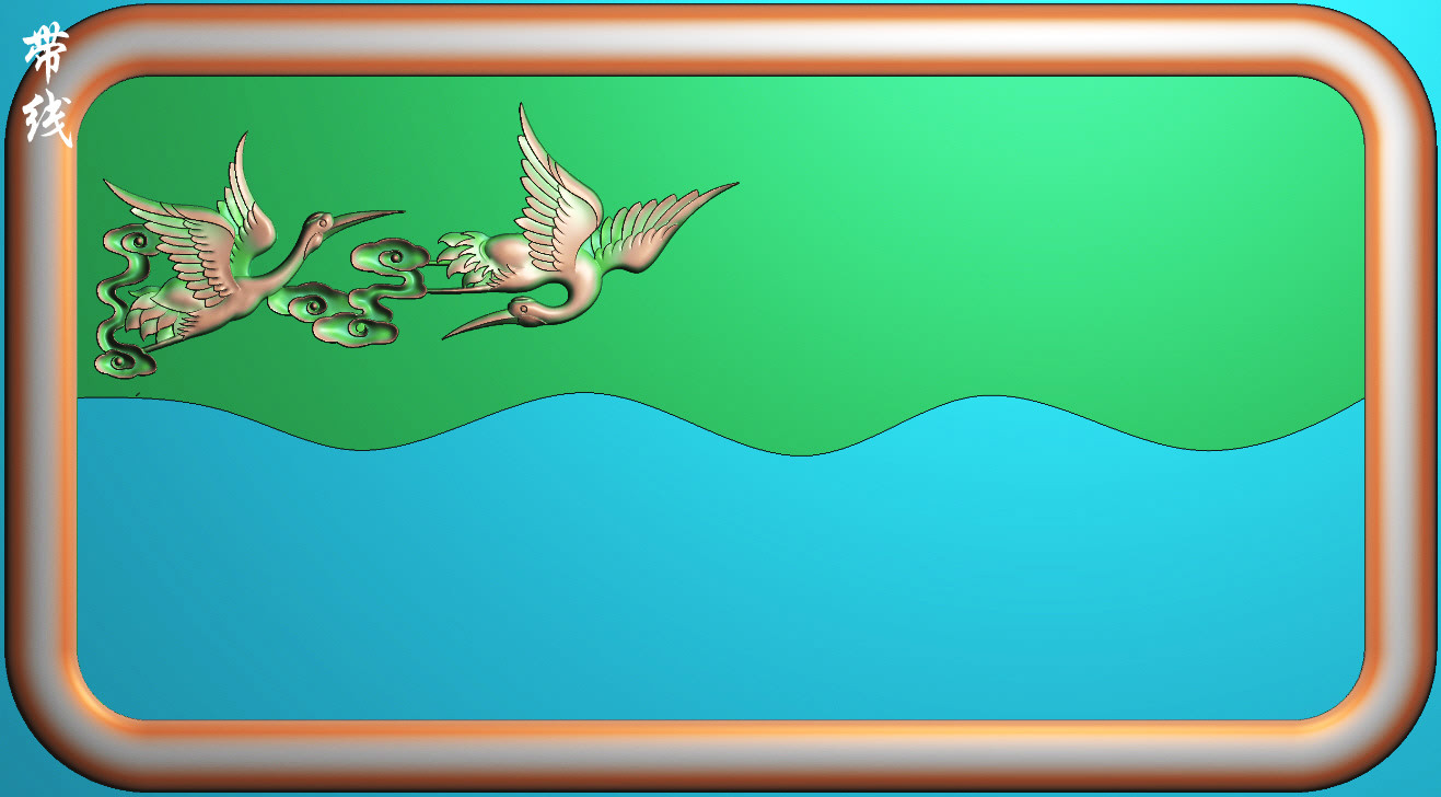 Xianhe simple tea plate sculpture simple tea plate fine carving picture JDP gray diagram BMP