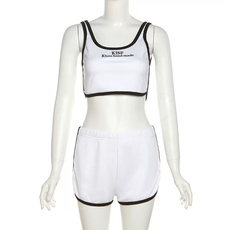 Naked Embroidered Tank TOP Underwear Set Embroidered Small Veorial Pants Set Women