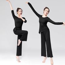 Dance teacher in class clothes clothing Apparel Practice Women Adults Modern Dance dance blouses Long sleeves body Training wide-legged pants