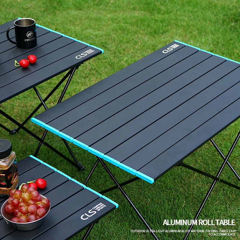 Outdoor camping equipment supplies folding table car aluminum alloy camping table and chair portable single simple home self-driving