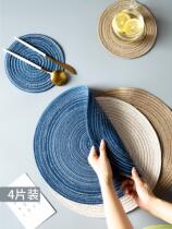  Heat insulation mat Large-size high-end placemat American light luxury dining table mat Heat-proof dining table mat cloth water-proof