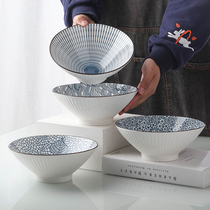 Delicate and beautiful cutlery Noodle Bucket Hat Creative Bowl rice Home Bubble Noodles Bowl Soup Bowl Day Style 4 Nets Red big