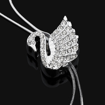 Car pendant double-sided diamond swan perfume pendant car interior accessories pendant rearview mirror pendant ornaments for women