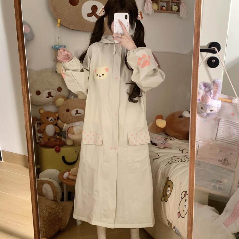Cute Rilakkuma Electric Scooter Raincoat Long Version Eva Single-Person Full-Body Rainproof Adult Rainwear Japanese Style Cute Rilakkuma Electric Scooter Raincoat Long Version Eva Single-Person Full-Body Rainproof Adult Rainwear Japanese Style