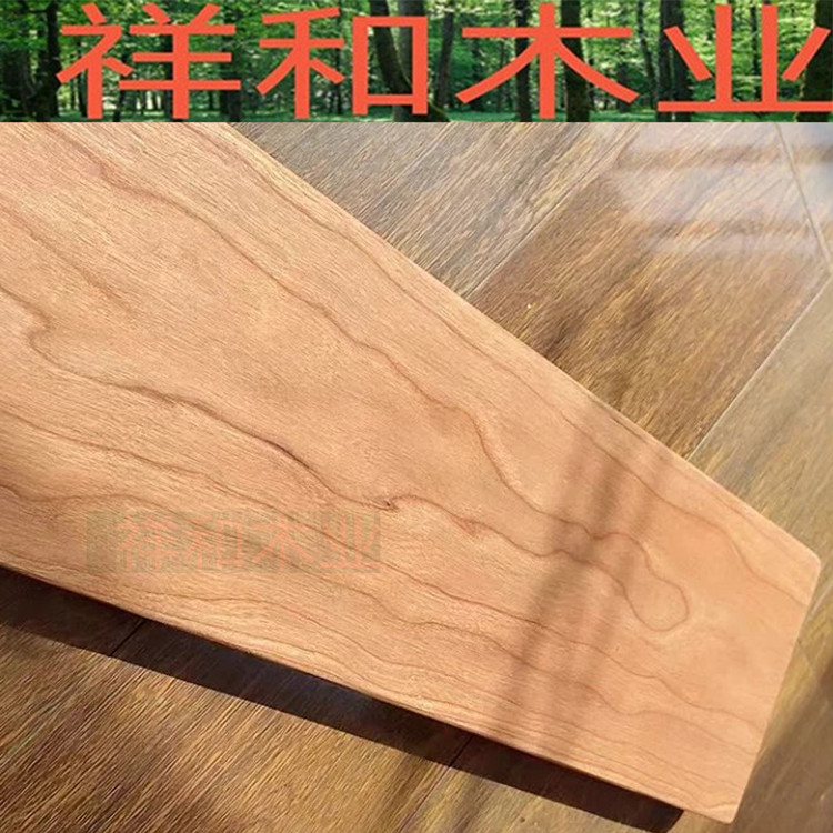 American cherry wood wood square original plank custom countertop desktop bar partition step bay window dining table