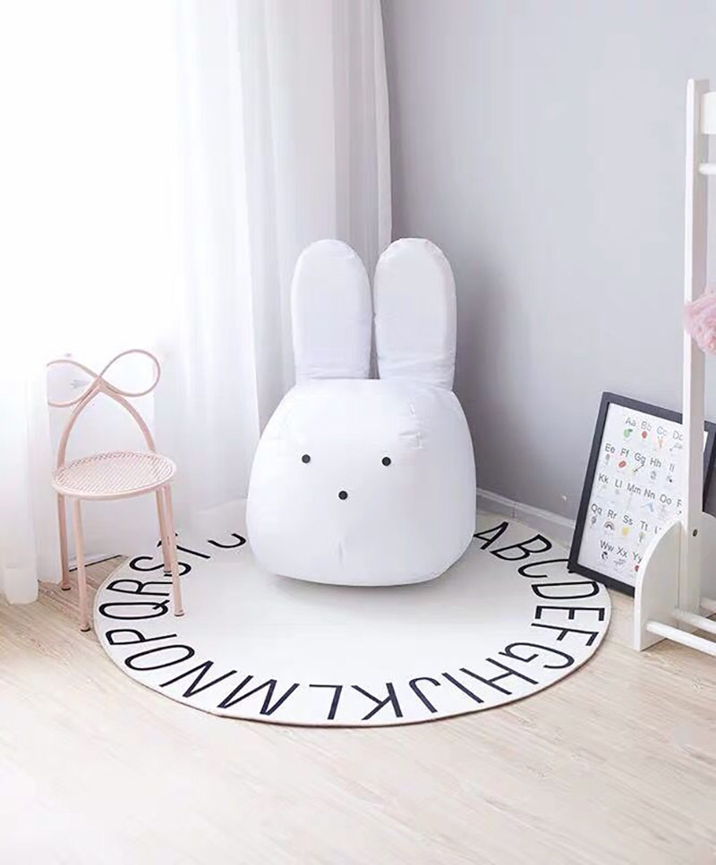 Nordic wind photography kitchen children's photography props creative cartoon rabbit head cushion real shoot decorated white blanket