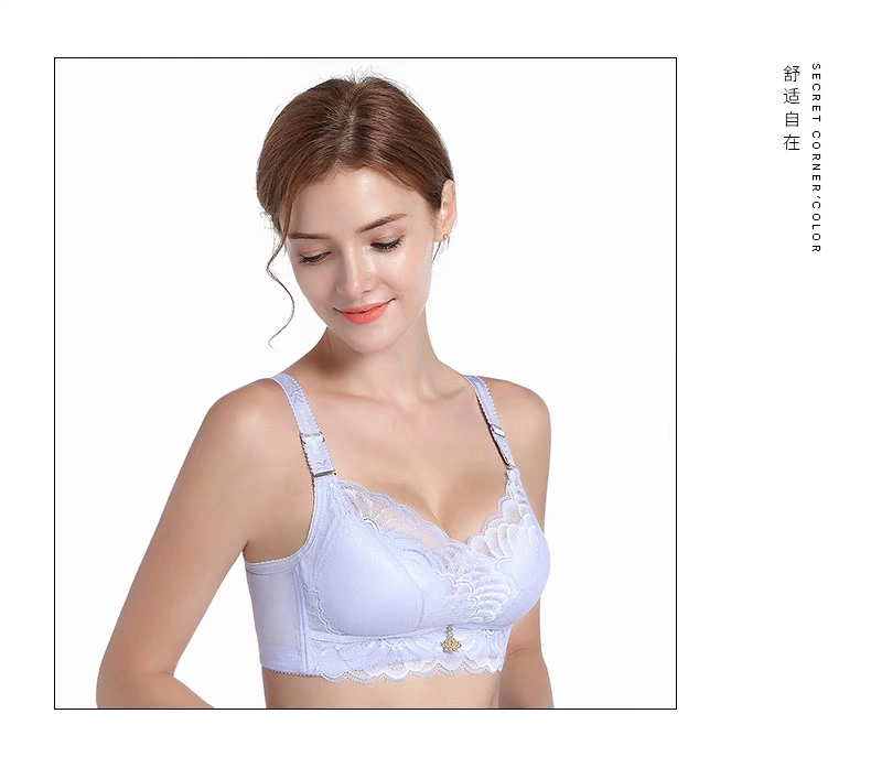 Wei Mu Ni không có vòng thép ngực nhỏ tập hợp áo ngực gợi cảm sợi tơ đồ lót dày điều chỉnh loại nhận áo ngực đồ lót ren