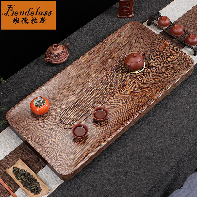 Chinese High-end Chicken Wings Wood Tea Tray Solid Wood Home Office Living Room Black Sandalwood Tea Sea Red Wood Tea Nursery