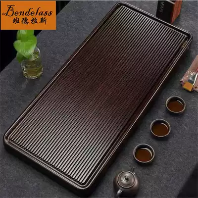 Whole ebony tea tray Household single-layer drainage high-end guest tea table Solid wood Kung Fu tea set Bakelite tea tray