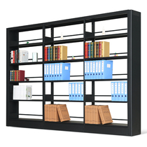 Library double-sided steel bookshelf file rack information rack school reading room bookstore bookshelf display storage rack