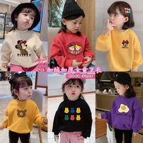 2021 new girl cartoon wee clothing integrated suede spring autumn clothing baby fashion children dress children foreign air Korean version blouses