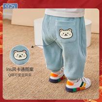Baby Pants Spring Autumn Money Girl Casual Pants Child open gear Sports pants in childrens fart pants Baby Wee pants