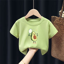 Girl short sleeve T-shirt Korean version 2021 new summer children cartoon round collar bottom shirt baby cute blouse tide t