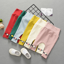 Spring pure cotton 0 fall 1 year half female baby High waist pants male newborn baby pants with underpants female large PP pants