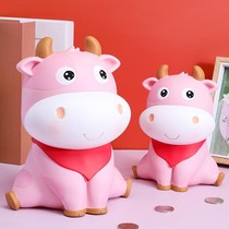 Creative cute Zodiac cow calf ornaments piggy bank can be stored