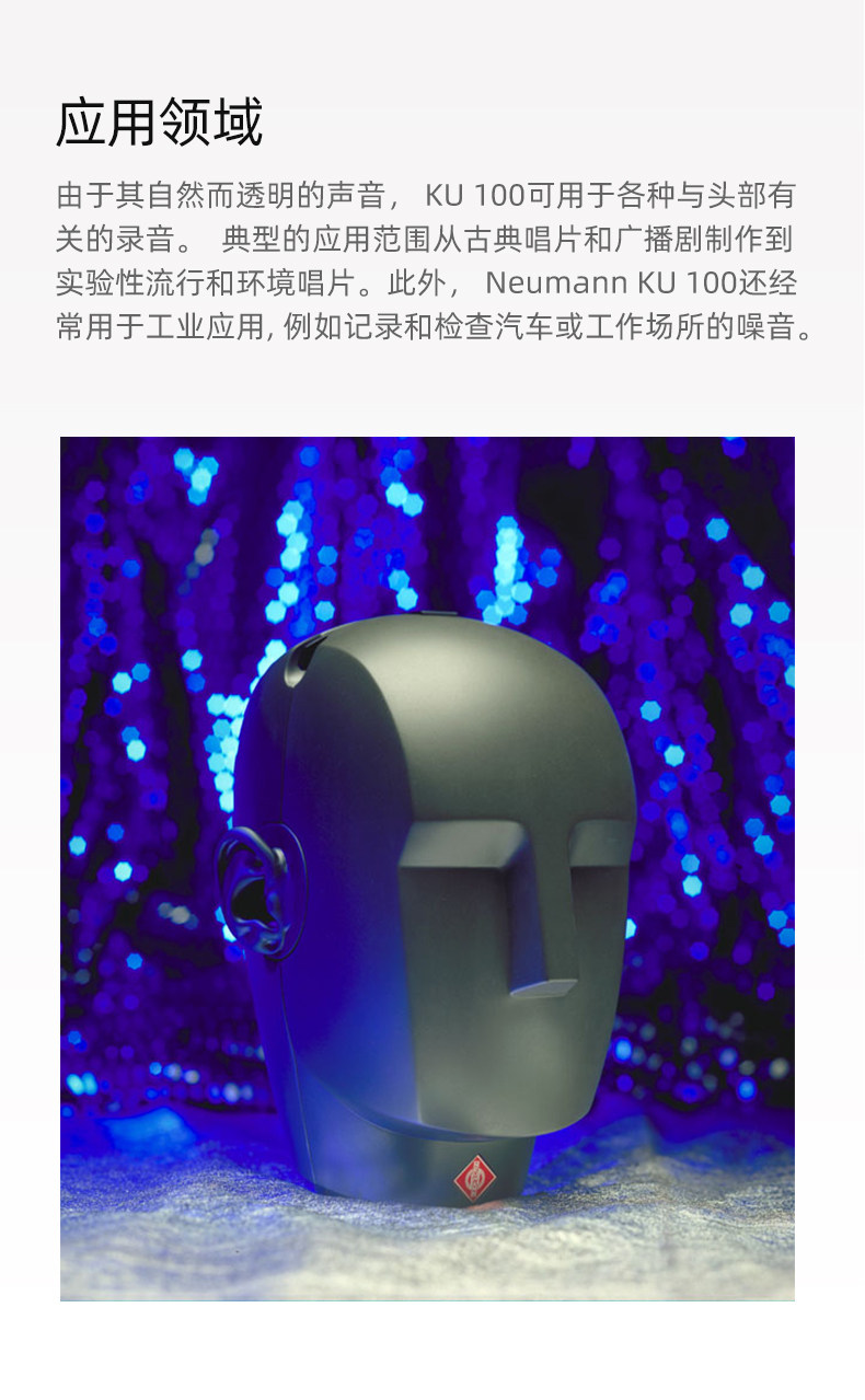 NEUMANN诺音曼KU100假人头双耳立体声麦克风3D音效话筒录音直播