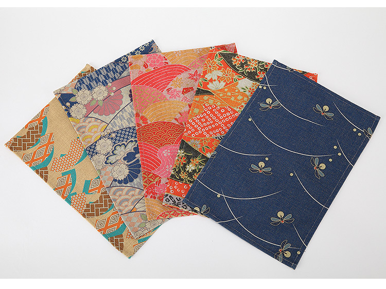 Một cam phong cách Nhật Bản và gió ukiyo-e bông độn placemat lễ trà vải coaster Châu Âu nhà hàng bàn ăn bát mat bìa pad