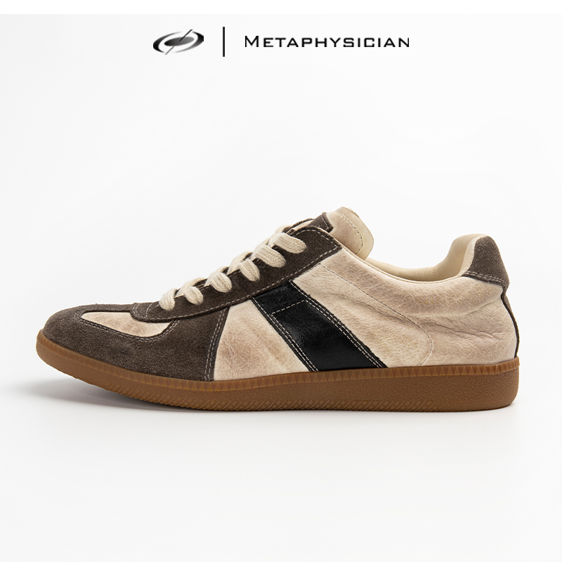 Meta Italian Imported Tuscany Water-Dyed Horse Leather Handmade Low-Top Casual Sports Training Shoes