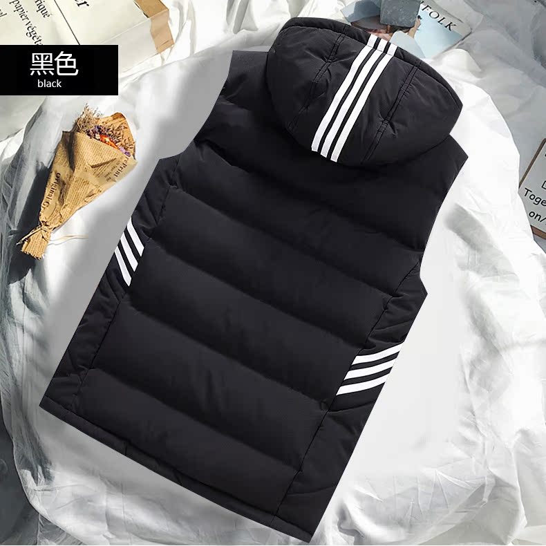 Vest nam mùa đông không tay áo khoác Slim phiên bản Hàn Quốc của xu hướng đẹp trai ấm áp vai mùa xuân và vest mùa thu xuống áo vest cotton comple tuổi 50