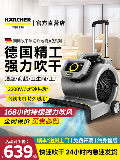 독일 Kach 바닥 송풍기 바닥 건조기 건조기 상업용 고급 카펫 화장실 바닥 송풍기 강력한 제습소