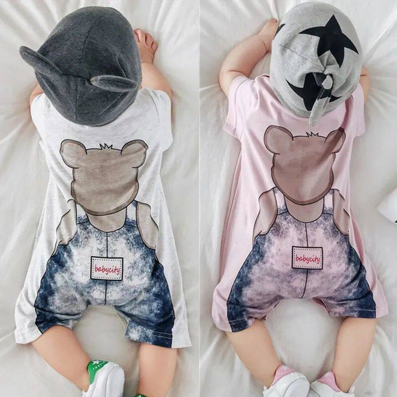Baby summer jumpsuit baby summer jumpsuit baby half-sleeve clothes male and female baby summer romper romper