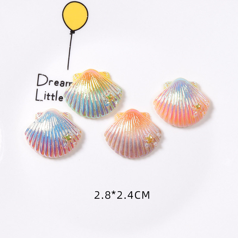 DIY Resin Phone Case Beautification Material Gradient Color Mermaid Shell Toy Fridge Sticker Jewelry Craft Gift Ornament