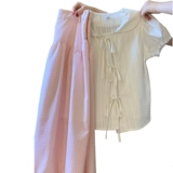 Кукла, летняя рубашка, длинная юбка, комплект, кукольный воротник, изысканный стиль