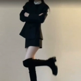 Демисезонный пиджак классического кроя, платье, комплект, изысканный стиль, в корейском стиле