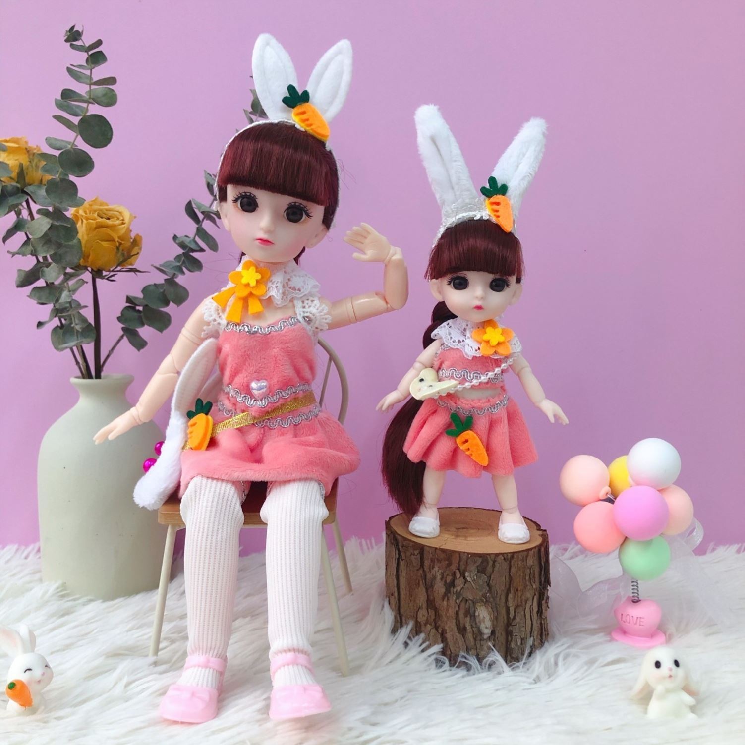 Fighting Rotang Triple and Little Dance Dolls Dolls Small 5 Toys Birthday Gift Paparazzi Box Girl Plush Cute