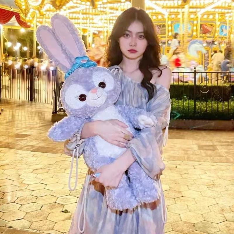 Star Della Rabbit Paparazzi Big Swing Piece Strip Pillow Purple Birthday Gift Plush Doll Girl Doll Creative Cloth