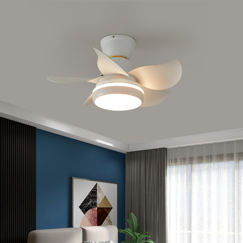 Nordic Minimalist Home Bedroom Dining Room Kids Room Ceiling Ceiling Fan Lamp Variable Frequency Mute Integrated Electric Fan Chandelier