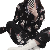 Kuromi anime pajamas for women 2024 new winter Internet celebrity ins spring and autumn long-sleeved home clothes two-piece suit