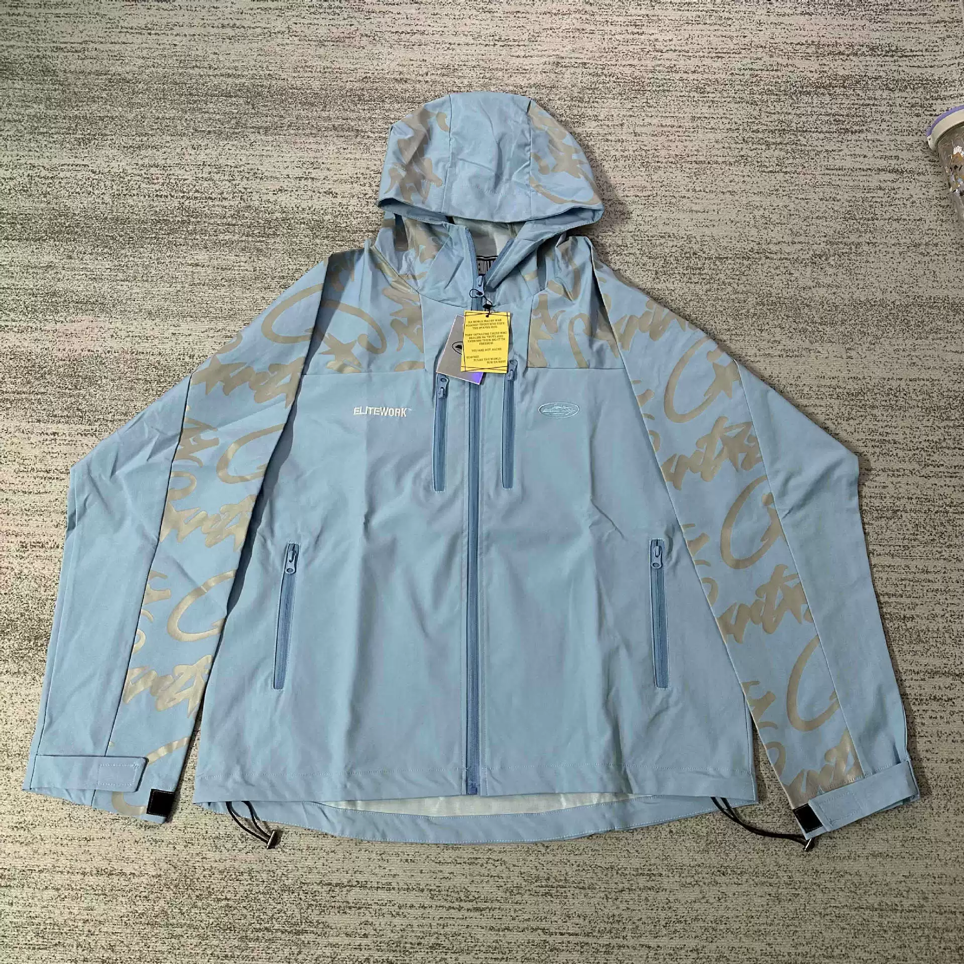 Corteiz soft shell Elitework waterproof windbreaker reflecting jacket connecting demon island jacket