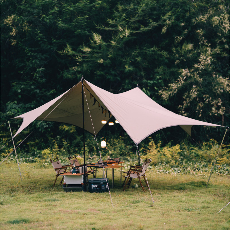 vidalido outdoor shading monster sky curtain painted silver picnic awning rhomboid sunscreen double wing hexagonal sky curtain