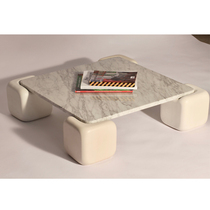 Nordic Design Marble Tea Table Art Light Extravagant Designer Prototype Room Villa Living Room Sofa Square Tea Table