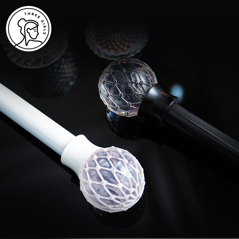 Track rod thickened curtain rod Aluminum alloy roman rod Single rod double rod bracket hook punch mute send accessories