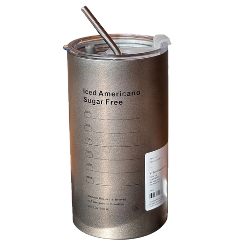 Термос из нержавеющей стали, трубочка со стаканом, нержавеющая сталь AISI 304, в американском стиле